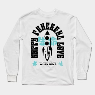 buy the dip - rocket ship to the moon Long Sleeve T-Shirt